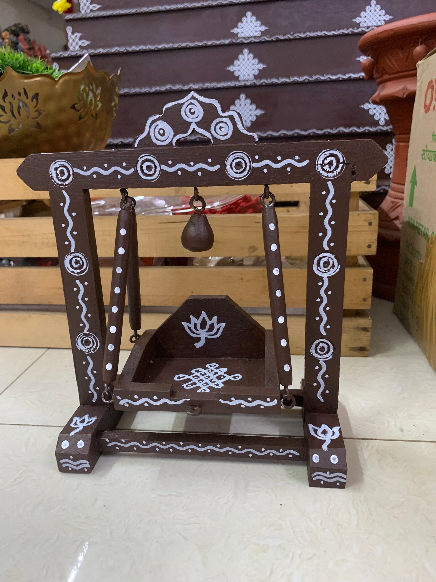 Handcrafted Wooden Jhula - Unjal for God - MW8S