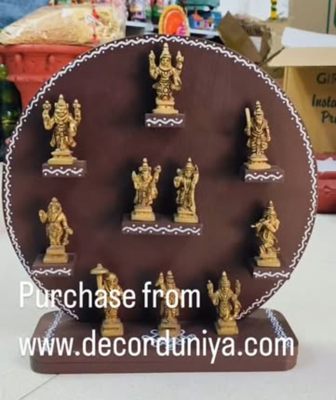 Wooden Handcrafted Dasawatharam Stand - DS21