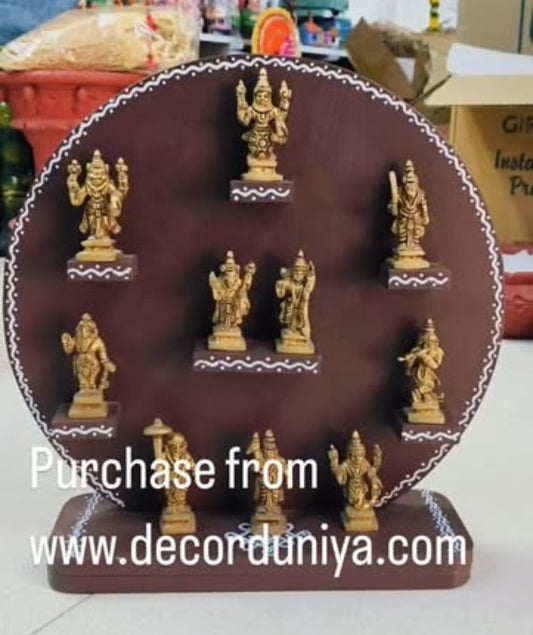 Wooden Handcrafted Dasawatharam Stand - DS21