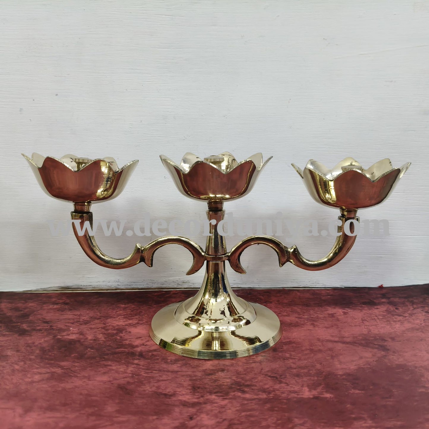Brass Lotus Lamp / Diya / vilakku - RJ51-c