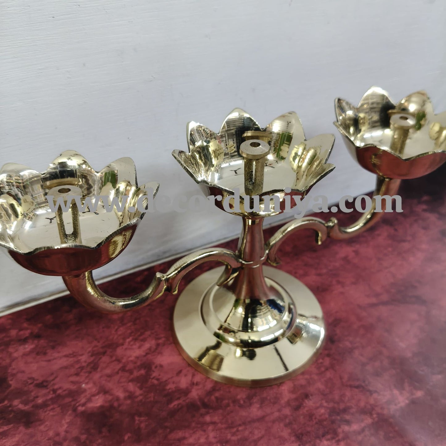 Brass Lotus Lamp / Diya / vilakku - RJ51-c