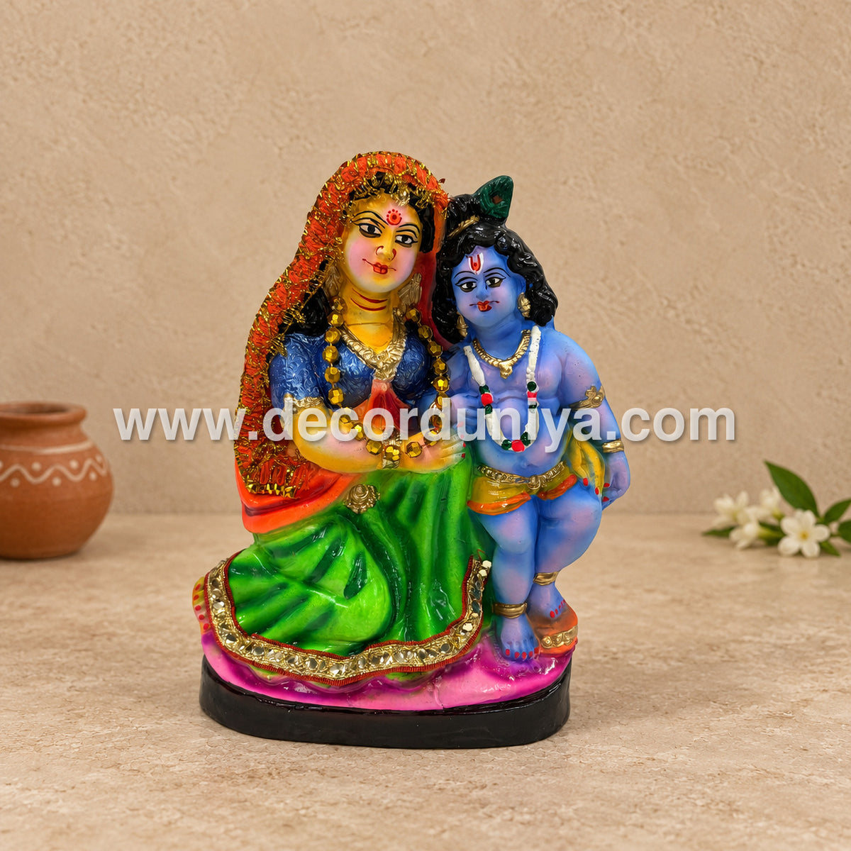 Yasodha Krishna Golu Doll | Yashoda with Baby Krishna | Decor Duniya Navaratri Golu Bommai – SAP117