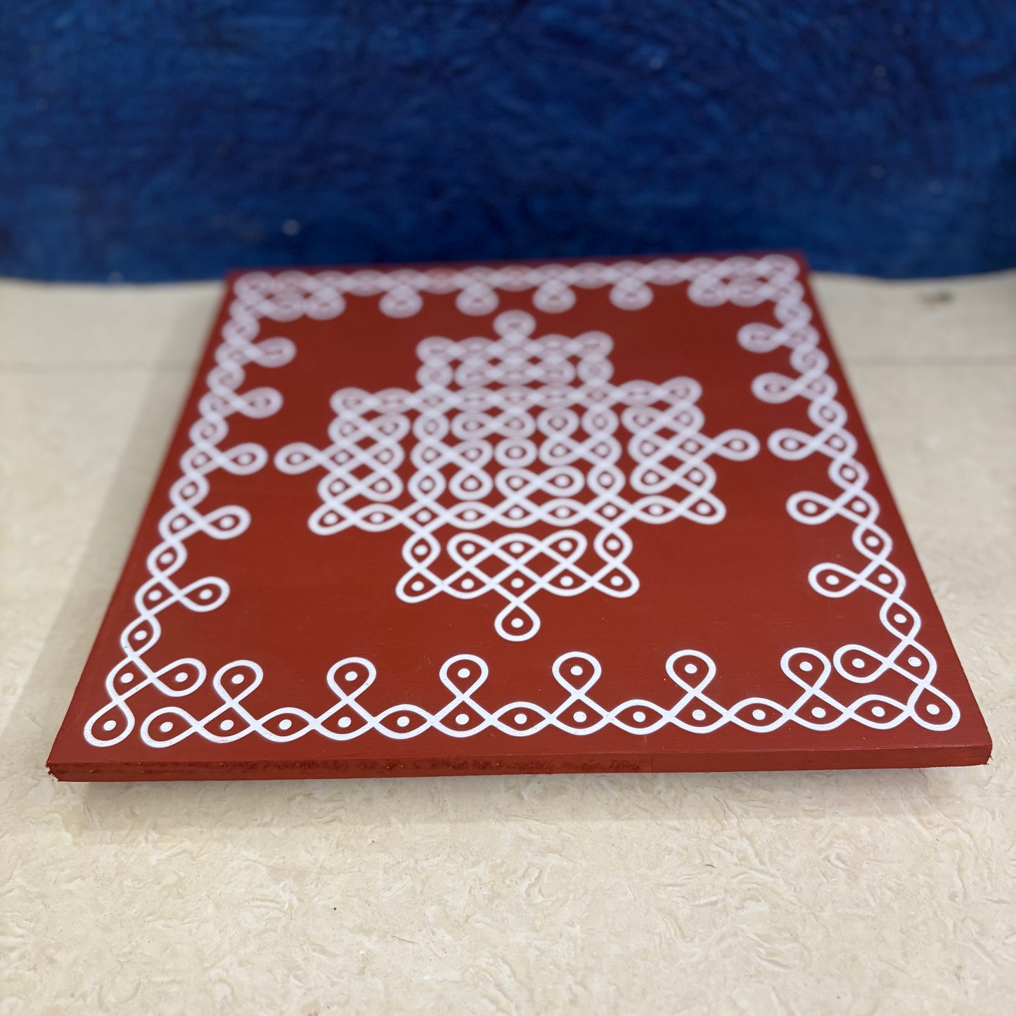 Wooden Pulli Kolam, Kambi Kolam Manai - K12PK01