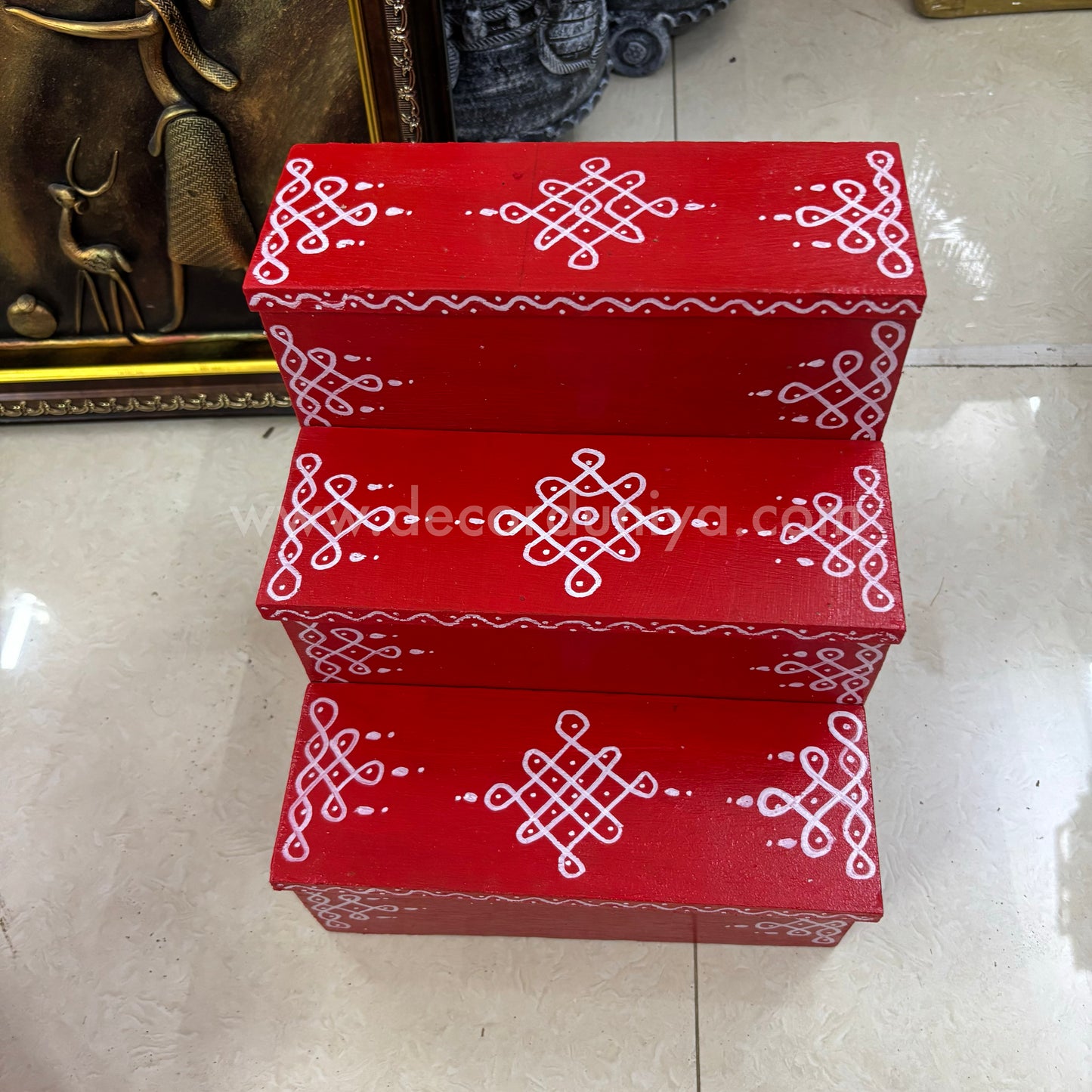 Dismantable 3 Step Golu Padi | 9 inches Width - DGP13
