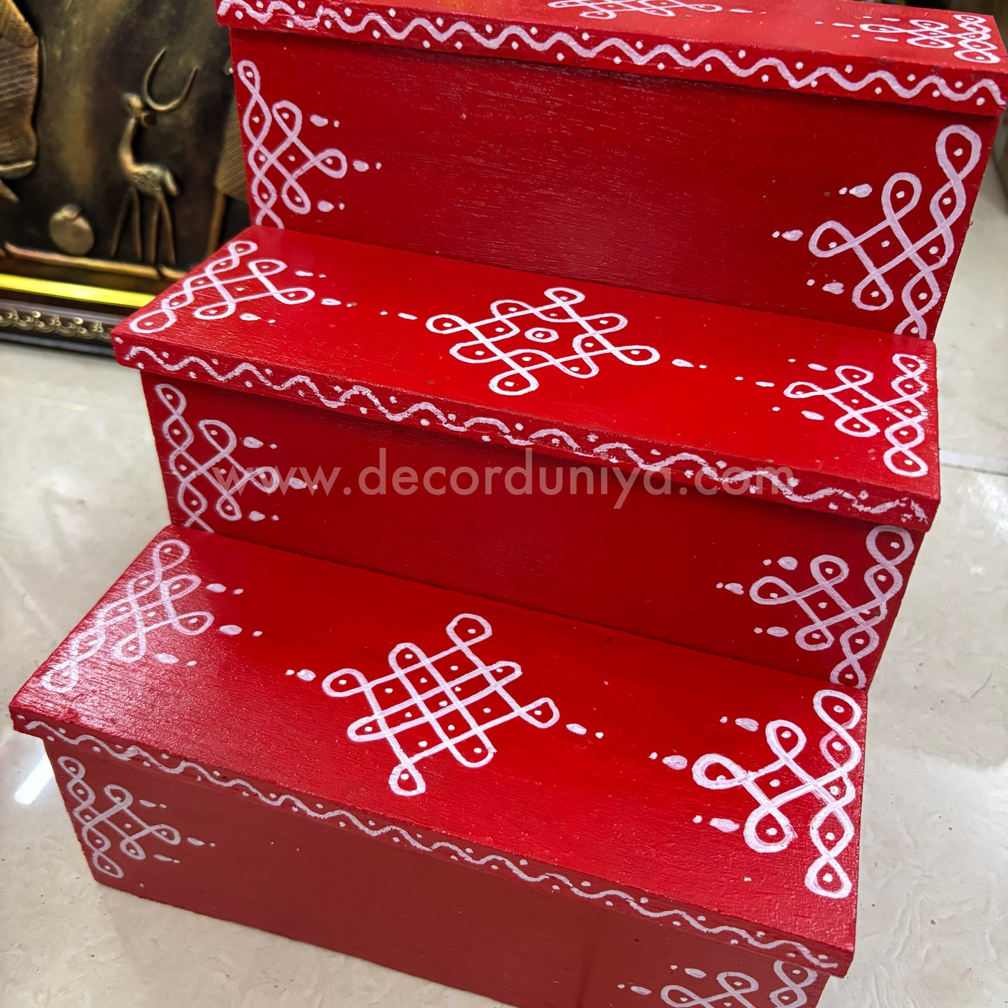 Dismantable 3 Step Golu Padi | 9 inches Width - DGP13