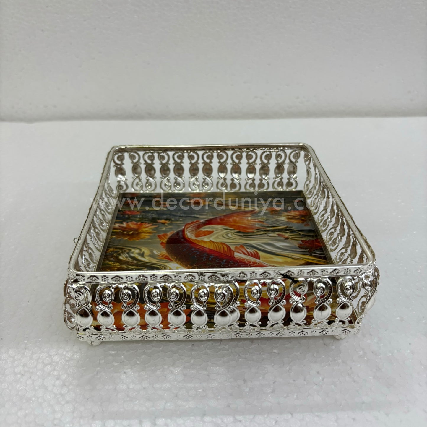 German Silver Pichwai Tray square - DVH2