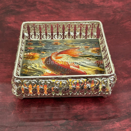 German Silver Pichwai Tray  square - DVH2