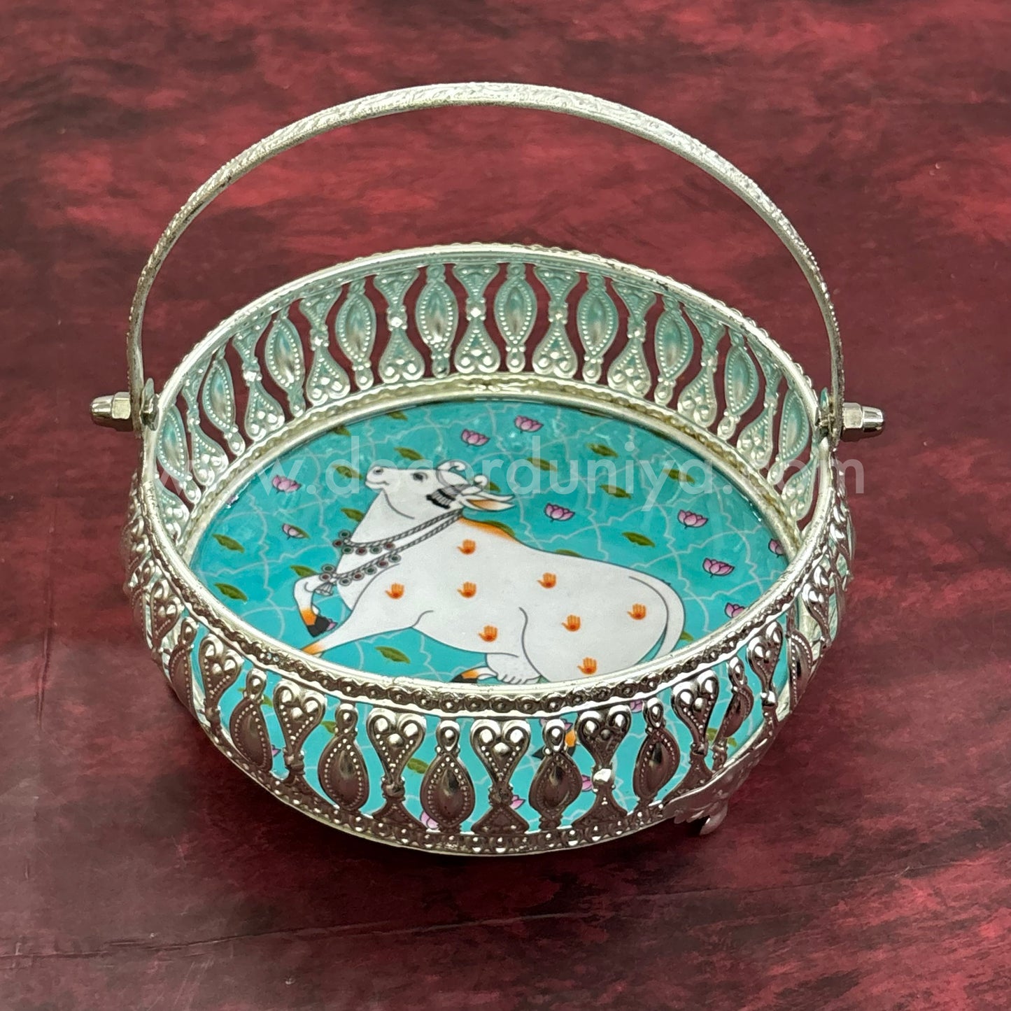 German Silver Pichwai Tray - DVH3