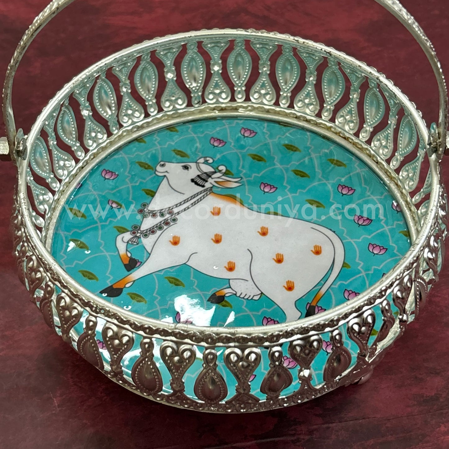 German Silver Pichwai Tray - DVH3