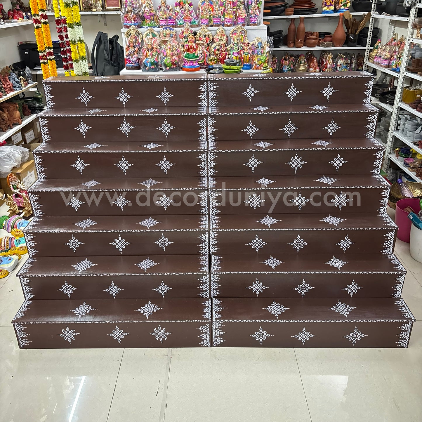 Dismantable 7 Step Golu Padi | 72 inches Width - DGP13