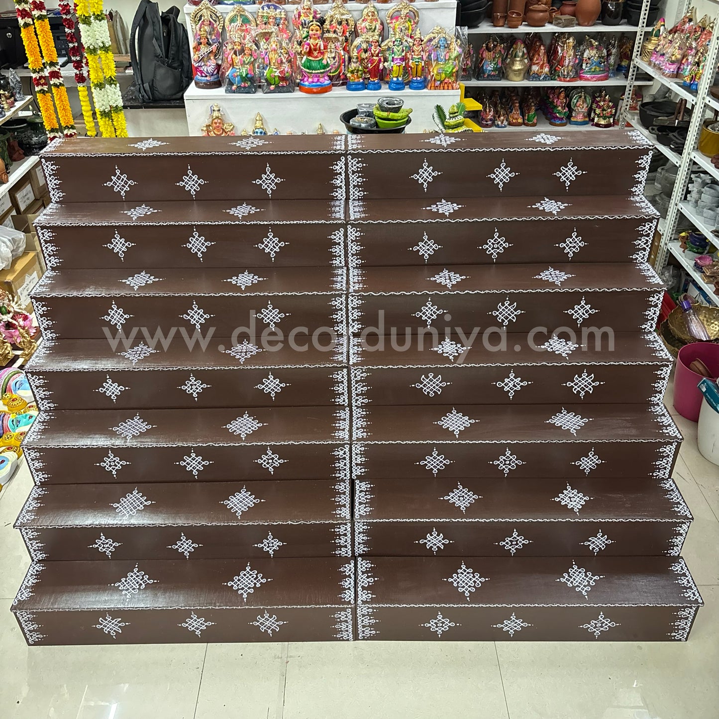Dismantable 7 Step Golu Padi | 72 inches Width - DGP13