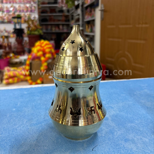 Brass Camphor Diya Diffuser | Height 6.5 inches - RB103