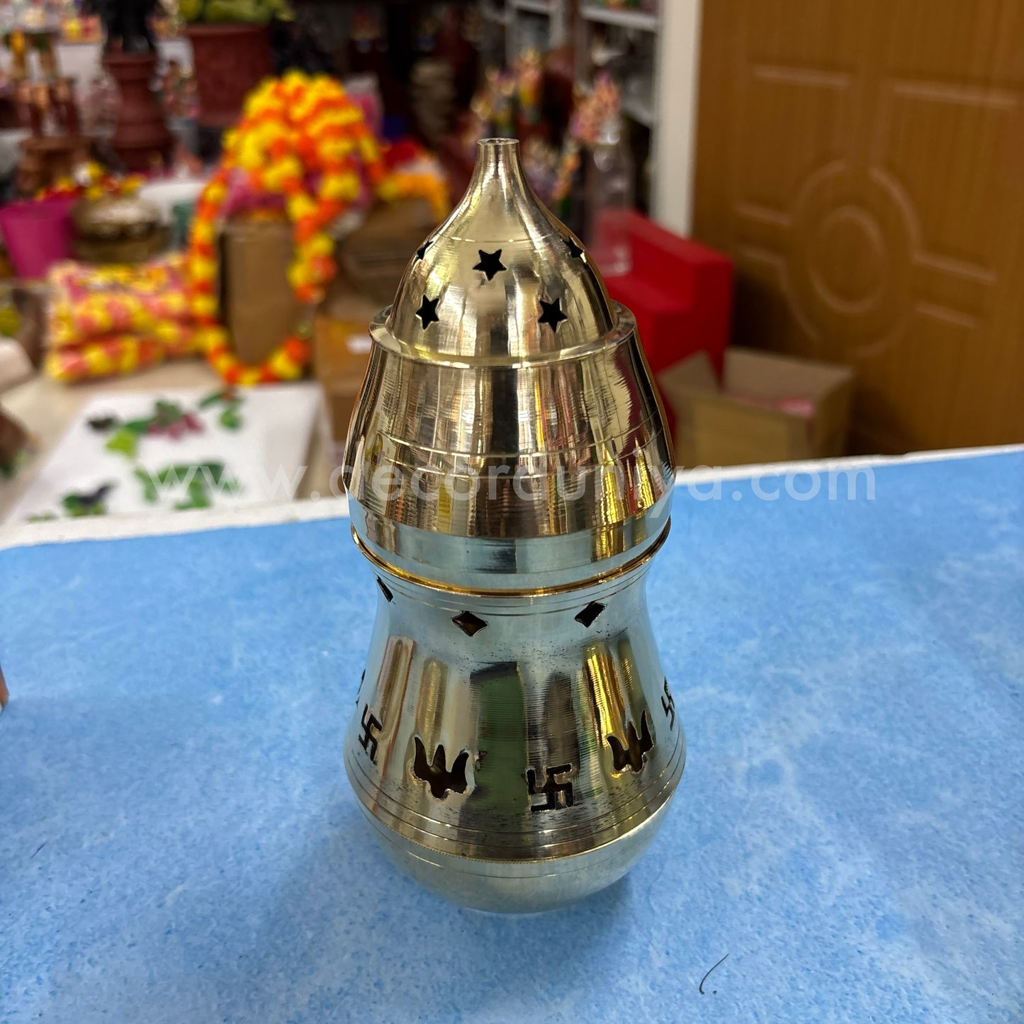 Brass Camphor Diya Diffuser | Height 8 inches- RB104