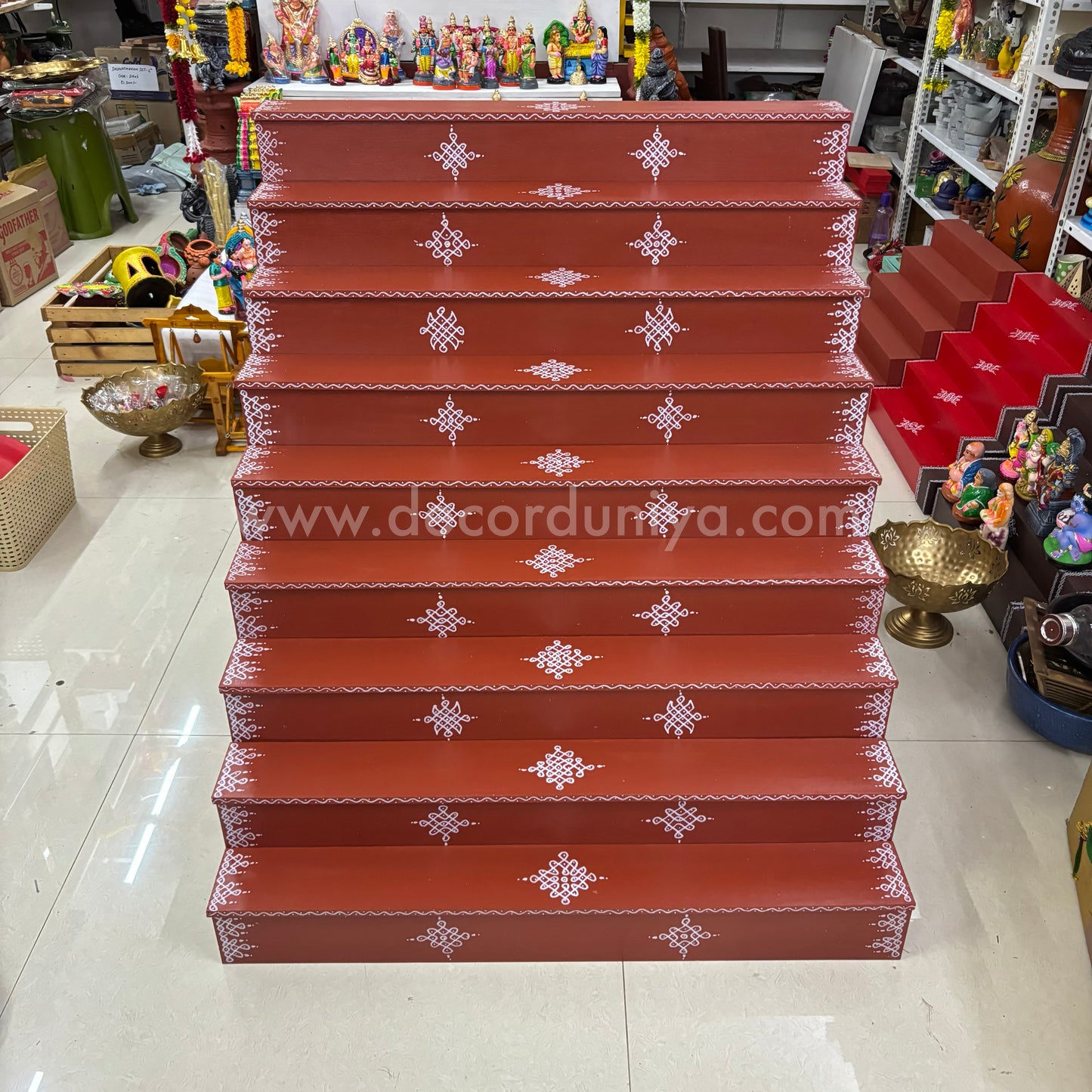 Dismantable 9 Step Golu Padi | 36 inches Width - DGP15