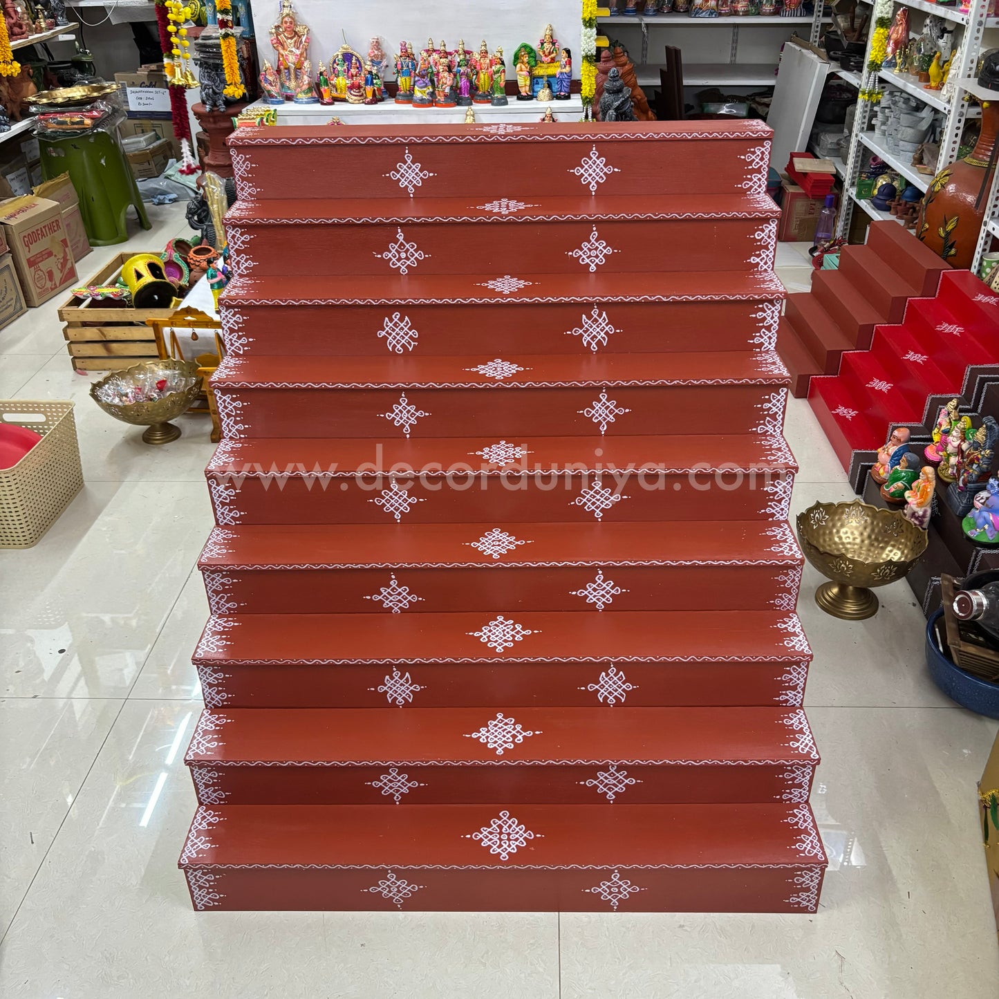 Dismantable 9 Step Golu Padi | 36 inches Width - DGP15