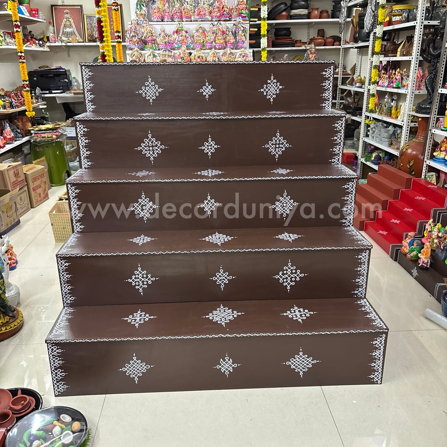 Dismantable 5 Step Golu Padi | 48 inches Width - DGP16