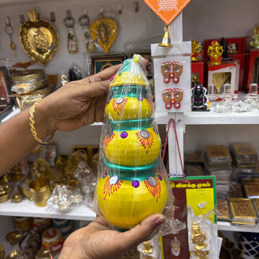 Handmade Clay Akshaya Kubera Pot | Kubera Pot Brings Prosperity, Good Luck, Financial Gains - KP20