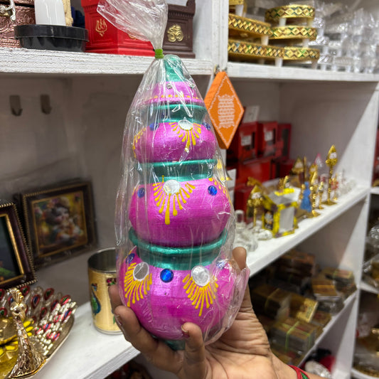 Handmade Clay Akshaya Kubera Pot | Kubera Pot Brings Prosperity, Good Luck, Financial Gains - KP21