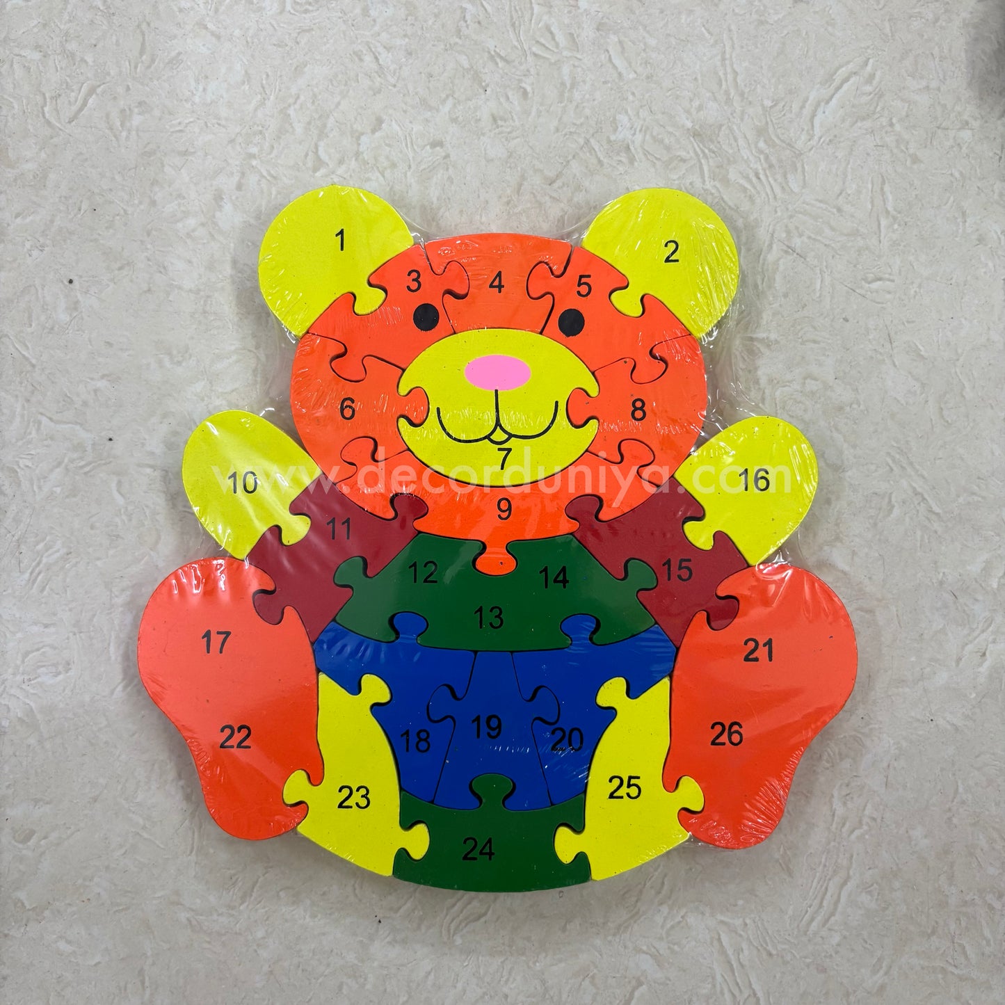 Teddy Wooden A to Z Puzzle, Number Puzzle - P3