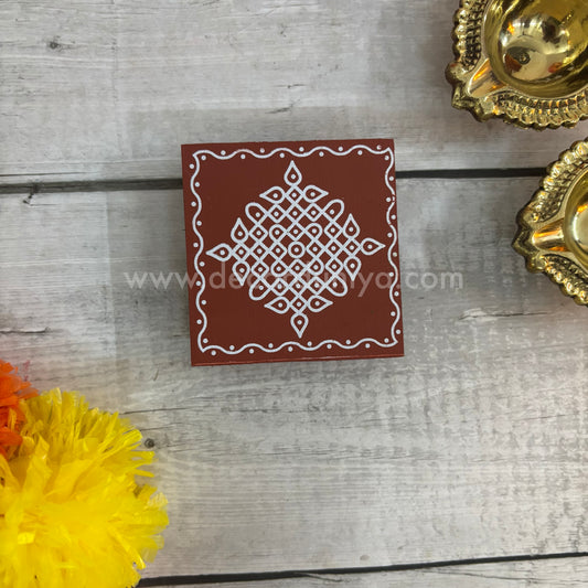 Wooden Kolam Manai - KM3T-c