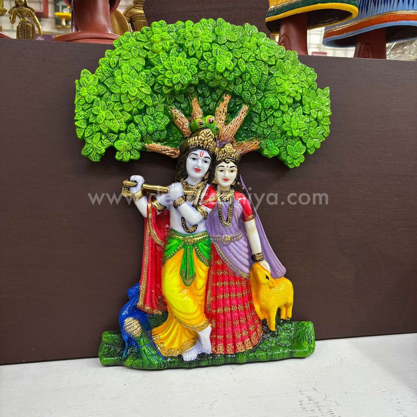 Radha Krishna Wall Hanging with Tree - BKI20