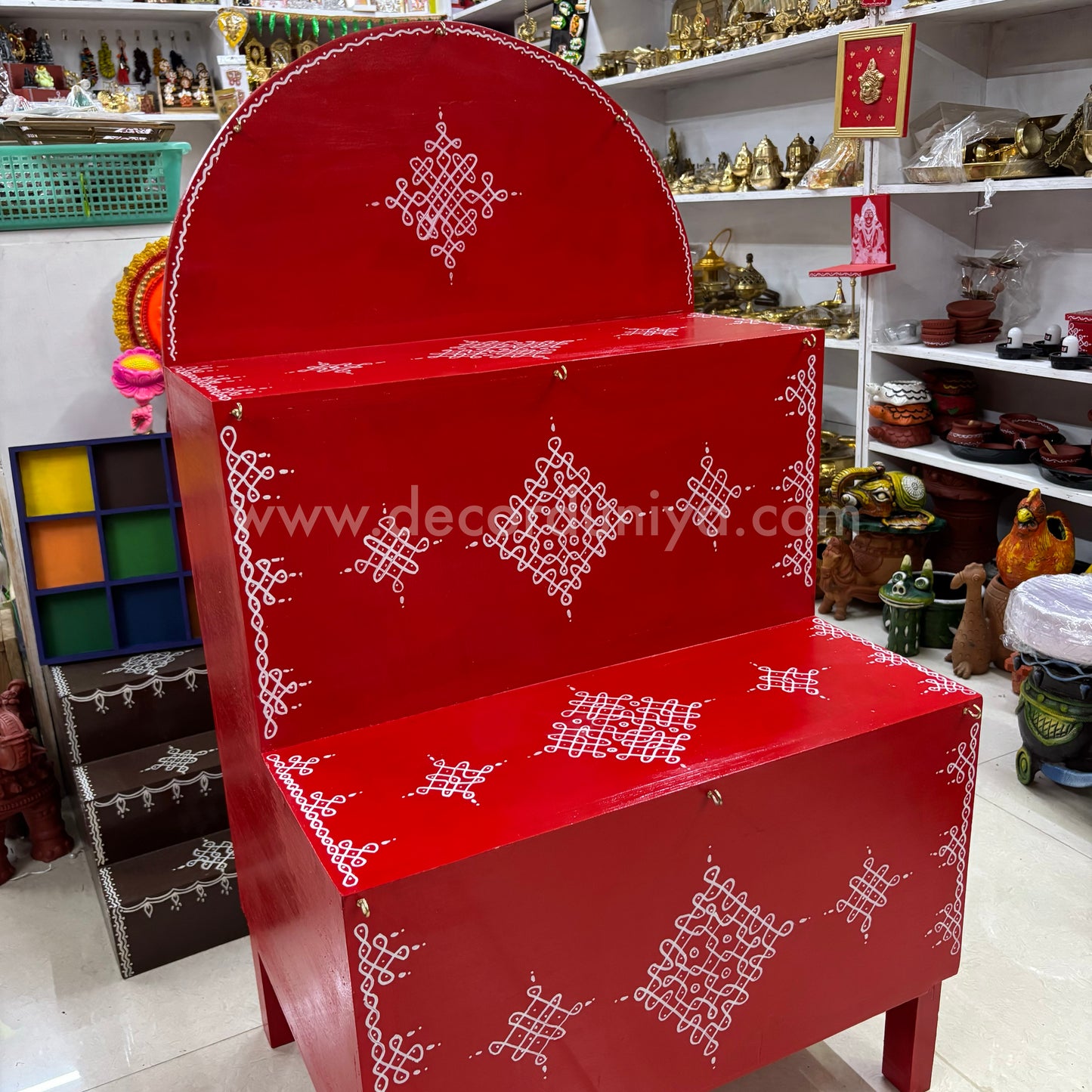 Wooden Hand Crafted Pooja Shelf -  PM3