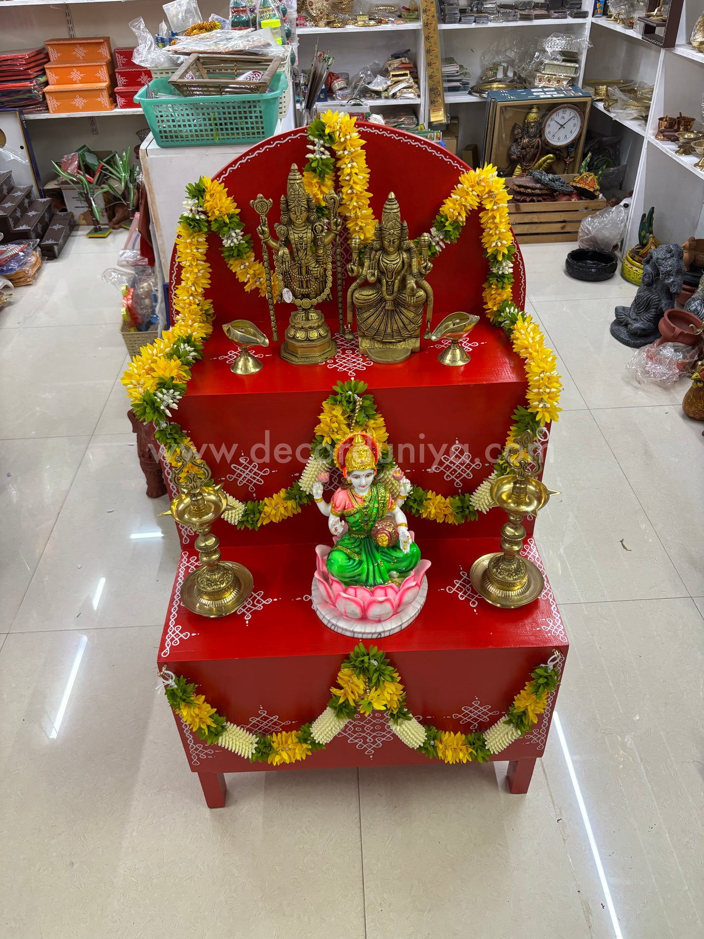 Wooden Hand Crafted Pooja Shelf -  PM3