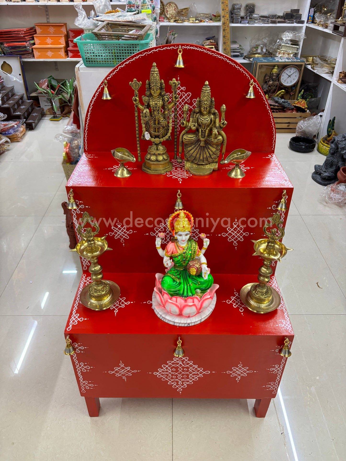 Wooden Hand Crafted Pooja Shelf -  PM3