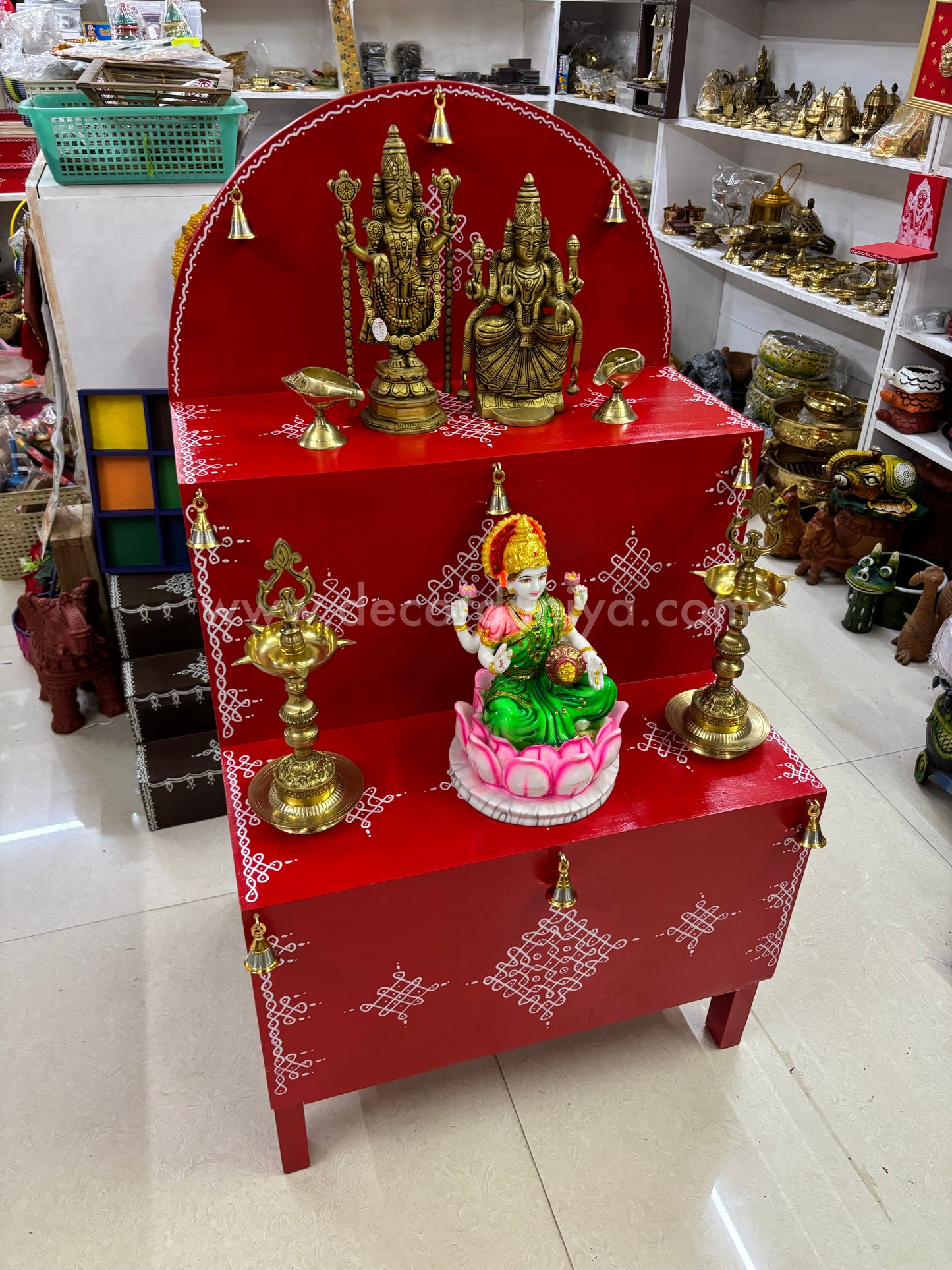 Wooden Hand Crafted Pooja Shelf -  PM3