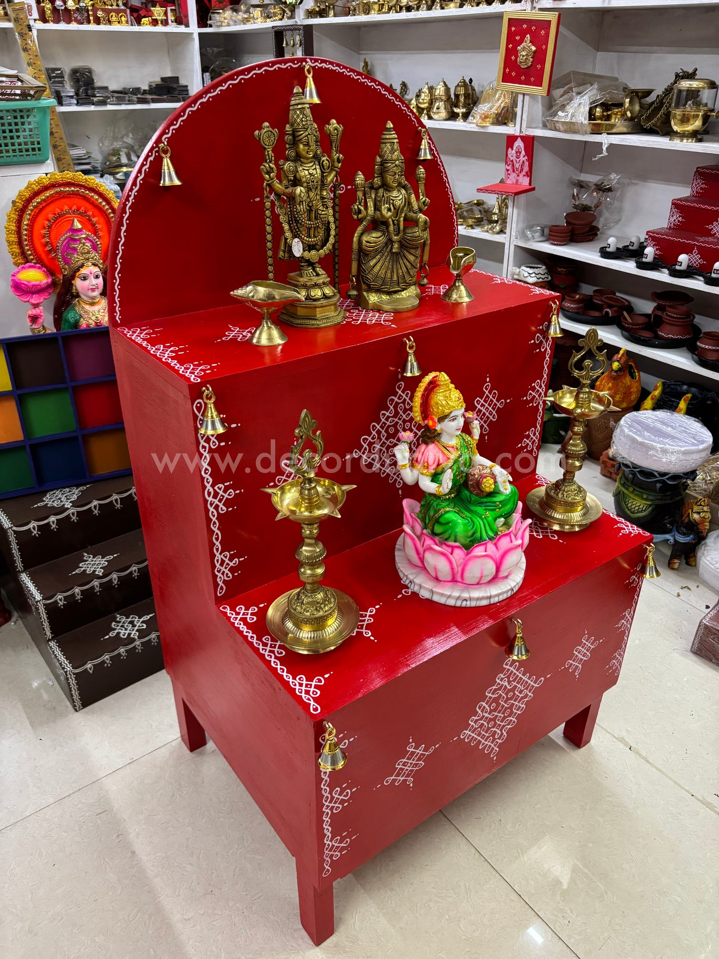 Wooden Hand Crafted Pooja Shelf -  PM3