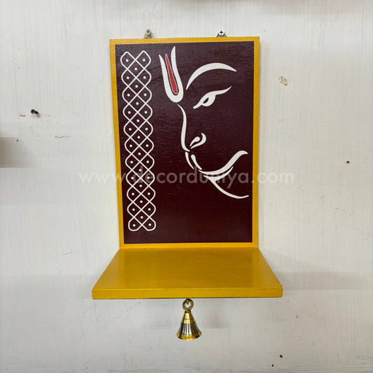 Wooden Kolam Wall Shelf, Vilakku Madam -  VMB1