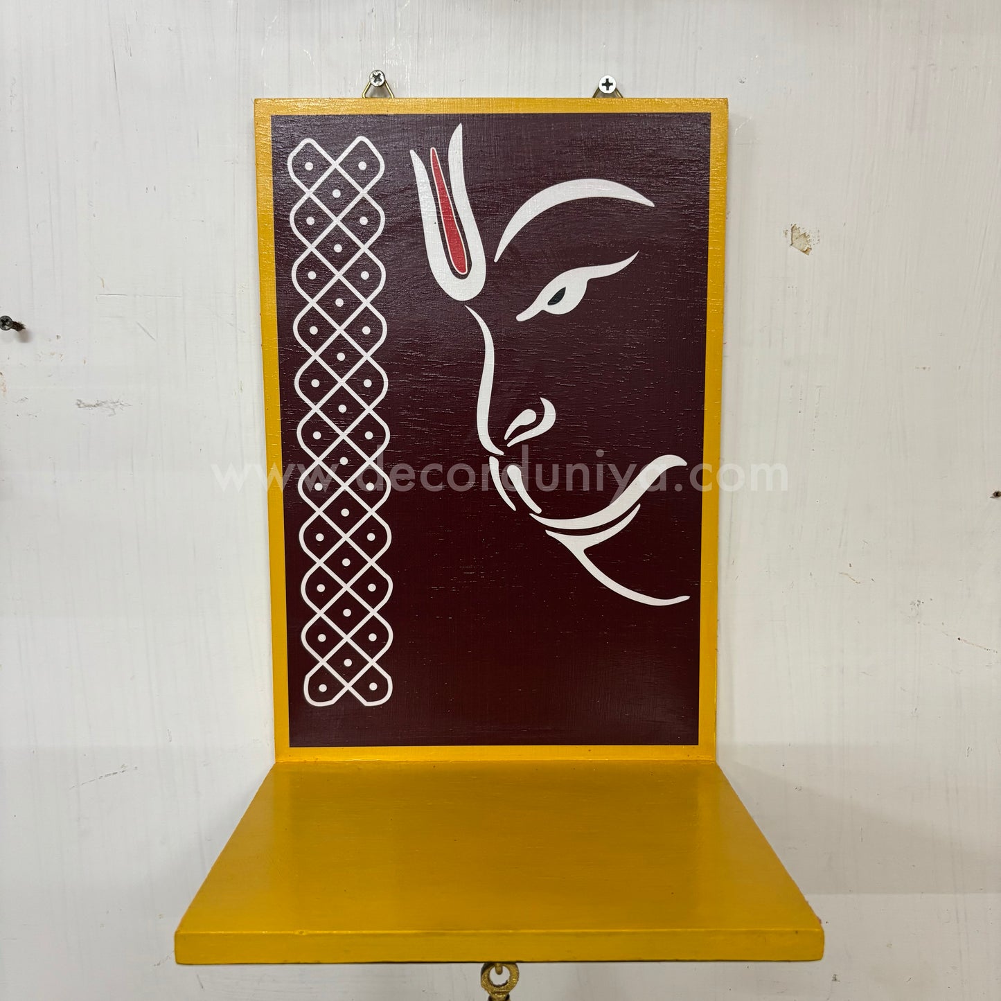 Wooden Kolam Wall Shelf, Vilakku Madam - VMB1