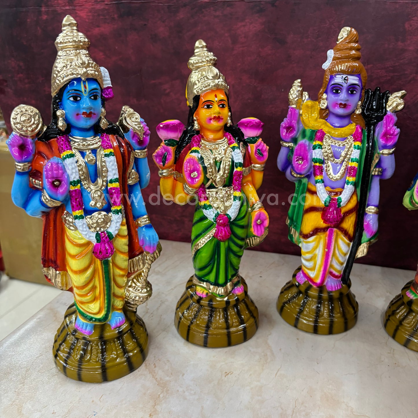 Mummurthigal with Deviyar Set | 12 inches Height - TK901