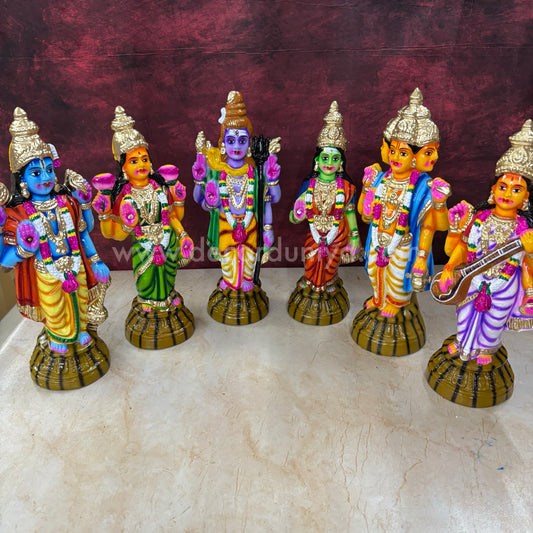 Mummurthigal with Deviyar Set | 12 inches Height - TK901