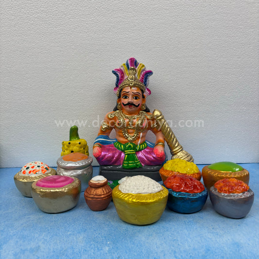 Maya Bazar Set | Kadorgajan Set | Clay Golu Bommai Set | Golu Doll | Navaratri Golu Bommai - TK56