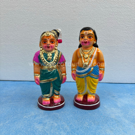 Mama Mami | Uncle Aunty | Young Couple | Golu Bommai | Decor Duniya Golu Dolls | Navaratri Golu Bommai - TK63