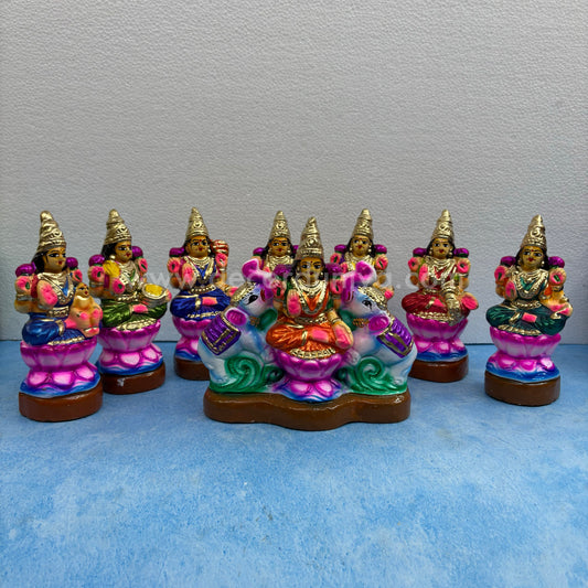 Ashtalakshmi Set | Golu Bommai | Decor Duniya Golu Dolls | Navaratri Golu Bommai - TK64