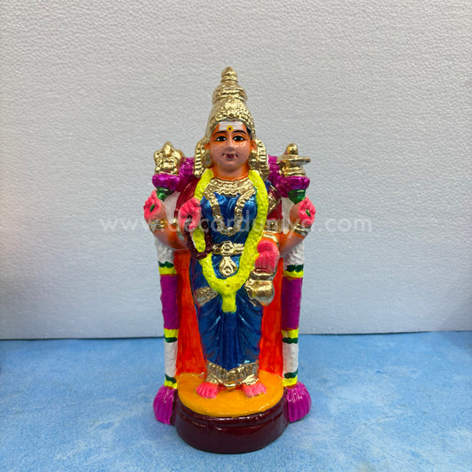 Handmade Visalakshi Golu Doll in colorful traditional attire for Navaratri display – South Indian bommai decor