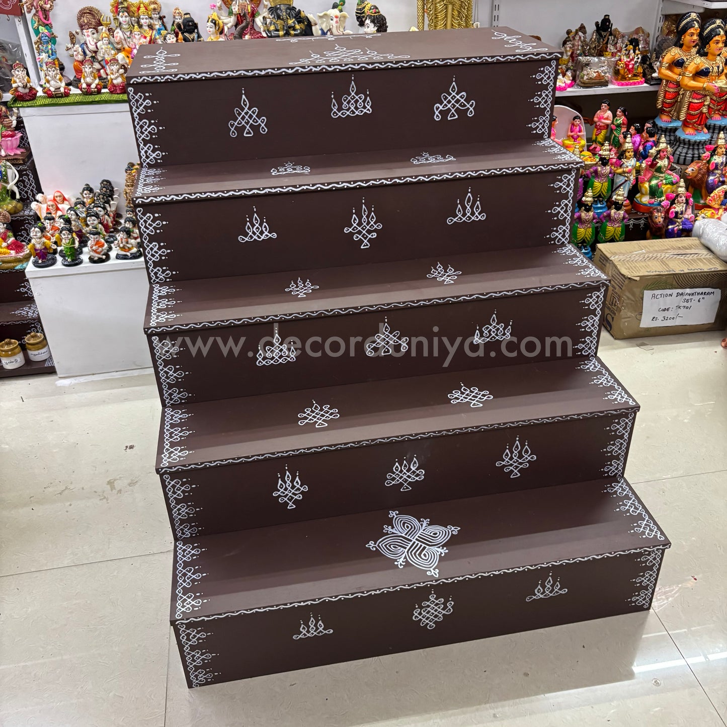 Dismantable 5 step Golu Padi | 30 inches Width - DGP24