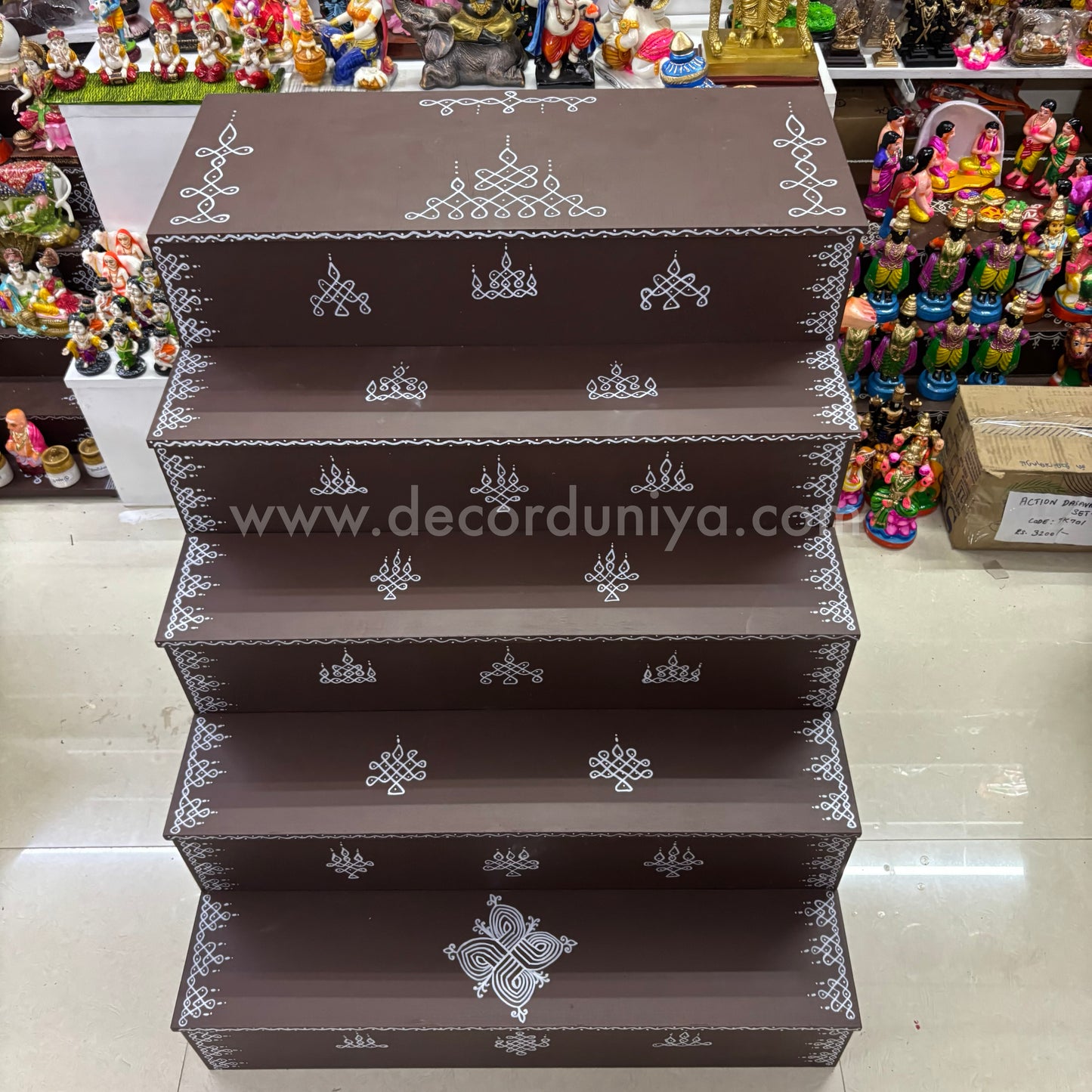 Dismantable 5 step Golu Padi | 30 inches Width - DGP24