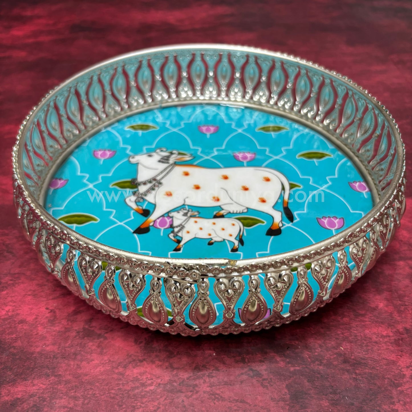 German Silver Pichwai Tray - NSD2