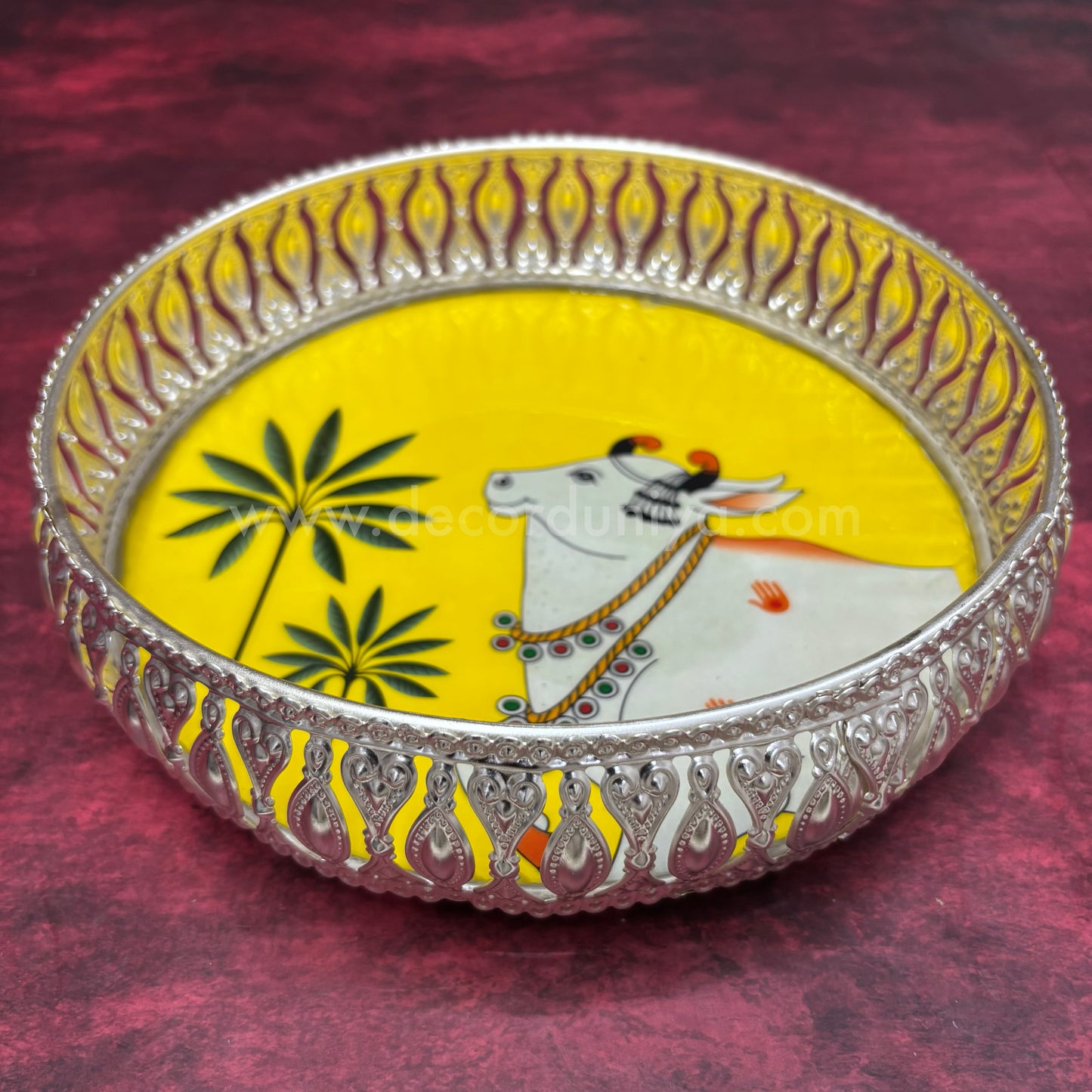 German Silver Pichwai Tray - NSD2
