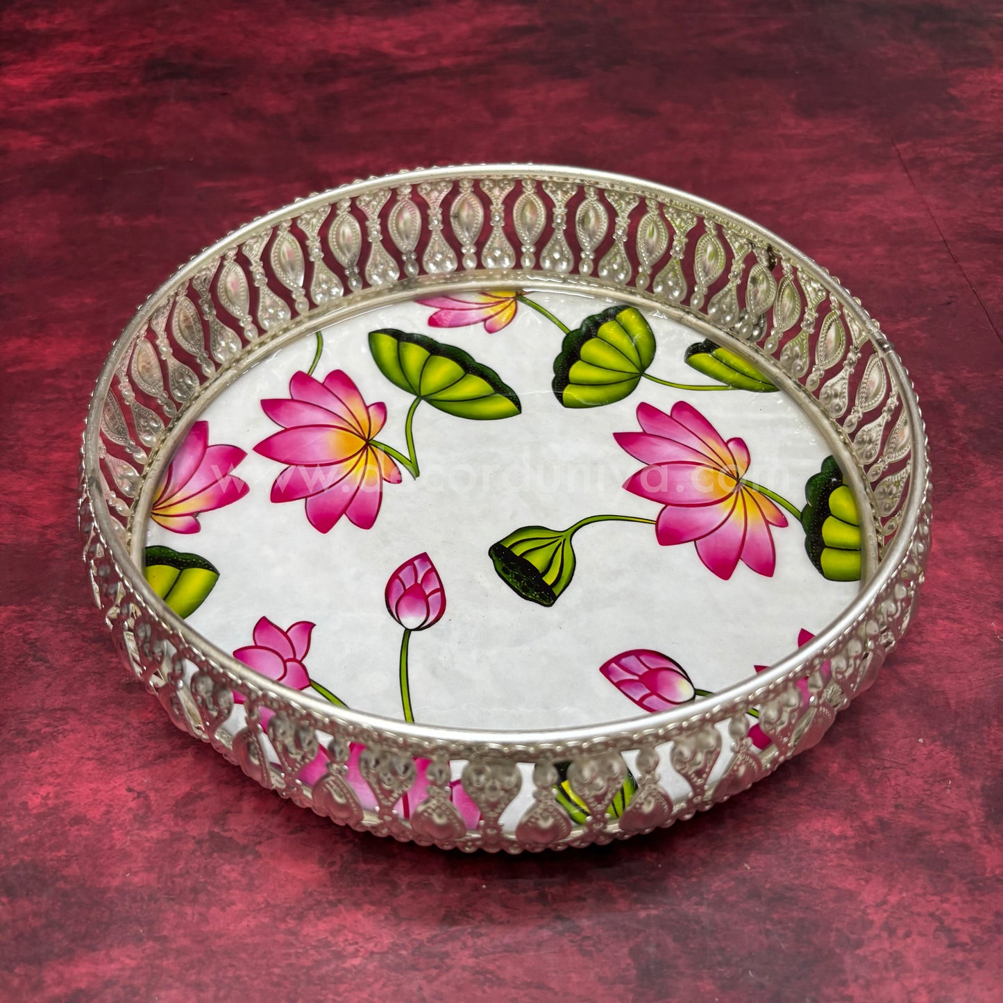 German Silver Pichwai Tray - NSD2