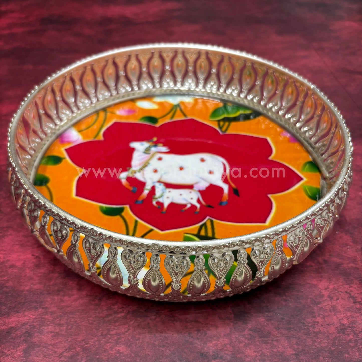 German Silver Pichwai Tray - NSD2