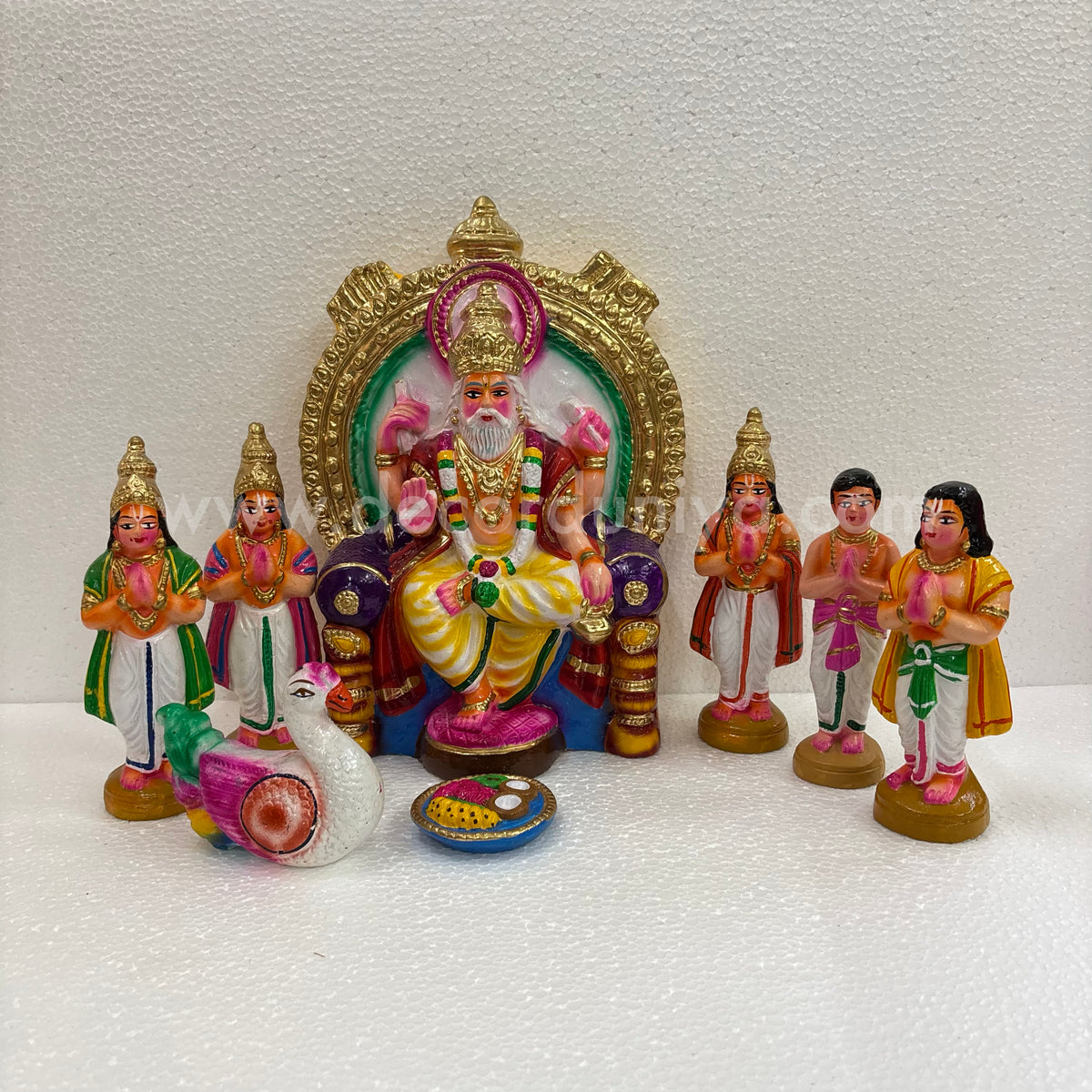 Lord Vishwakarma Clay Golu Doll Set | Divine Architect Navaratri Kolu Bommai & Pooja Décor – TKS14