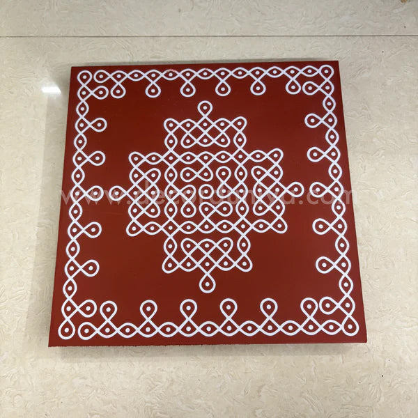 Wooden Pulli Kolam, Kambi Kolam Manai - K12PK01