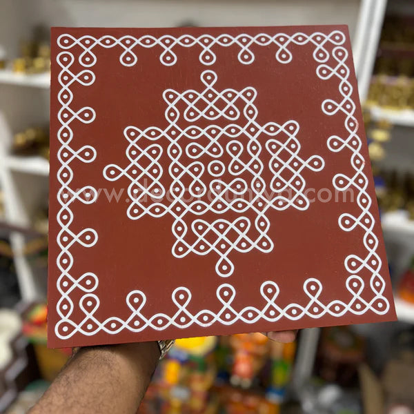 Wooden Pulli Kolam, Kambi Kolam Manai - K12PK01