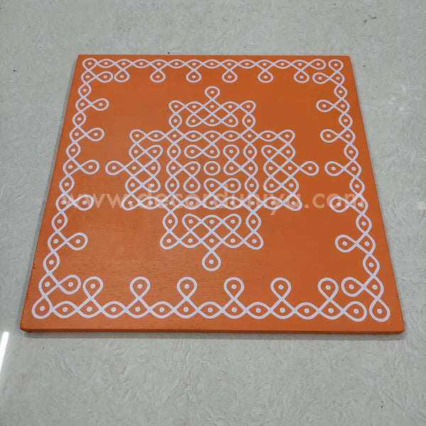 Wooden Pulli Kolam, Kambi Kolam Manai - K12PK02