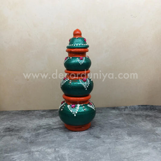 Handmade Clay Akshaya Kubera Pot | Kubera Pot Brings Prosperity, Good Luck, Financial Gains - KP16