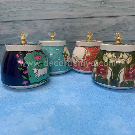 Pichiwai metal Jar - KS29